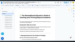 🌱 The Nontraditional Educator’s Guide