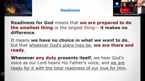 Readiness for God