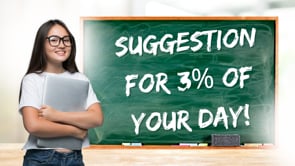 Suggestion for 3% of your day! 💡💭