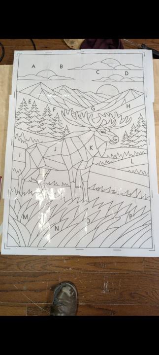 3ft tall x 2ft wide scenic mountain moose 