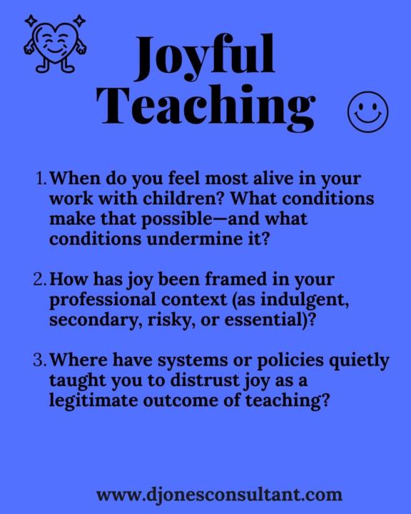 Joyful Teaching: Guided Reflection Prompts and Live Discussion 