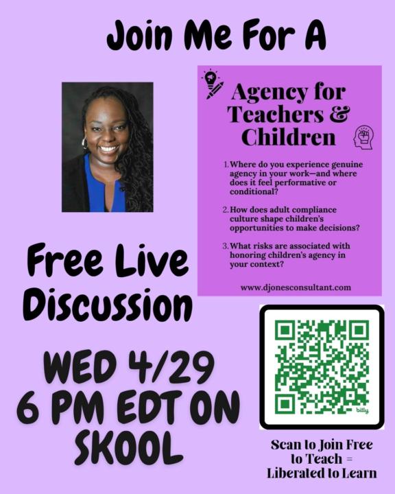 Reminder Free Live Discussion Tomorrow at 6 pm EDT