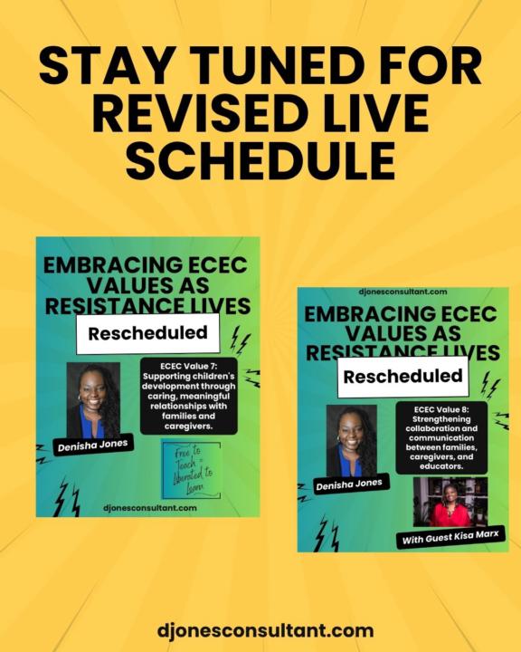 Live 7 and 8 Rescheduled