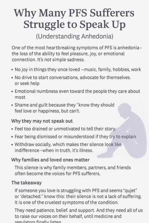 Anhedonia - The worst symptom of PFS/PSSD