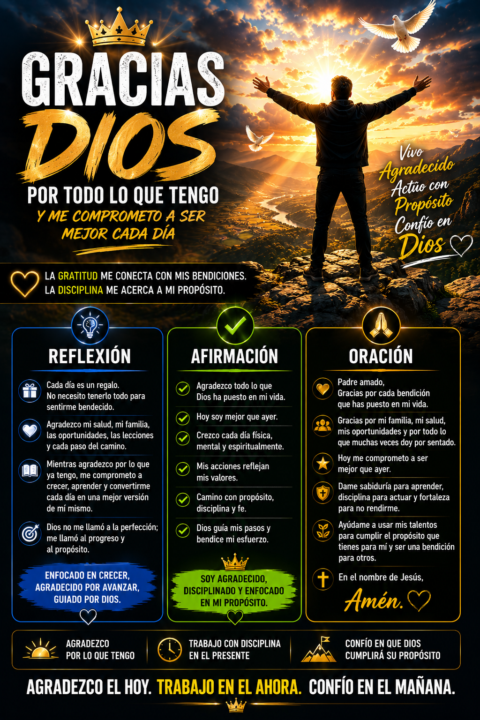 LA GRATITUD ABRE PUERTAS, LA DISCIPLINA TE LLEVA HASTA ELLAS