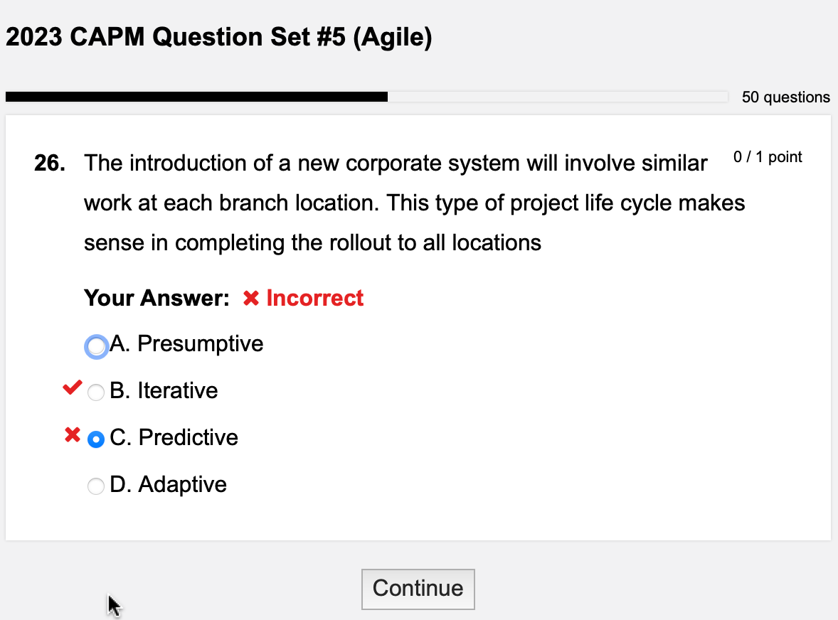 Agile practice test · PMP
