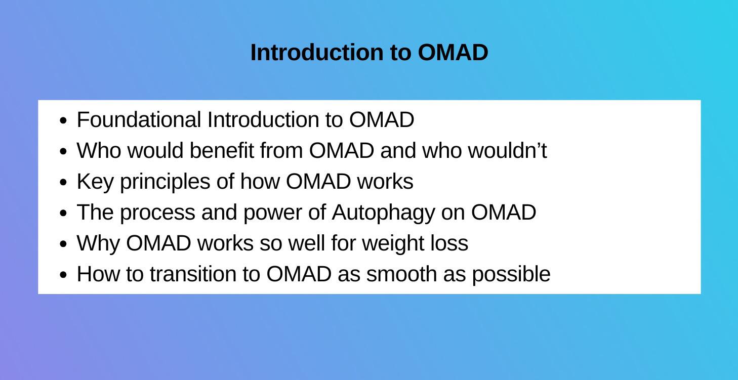 Introduction to OMAD