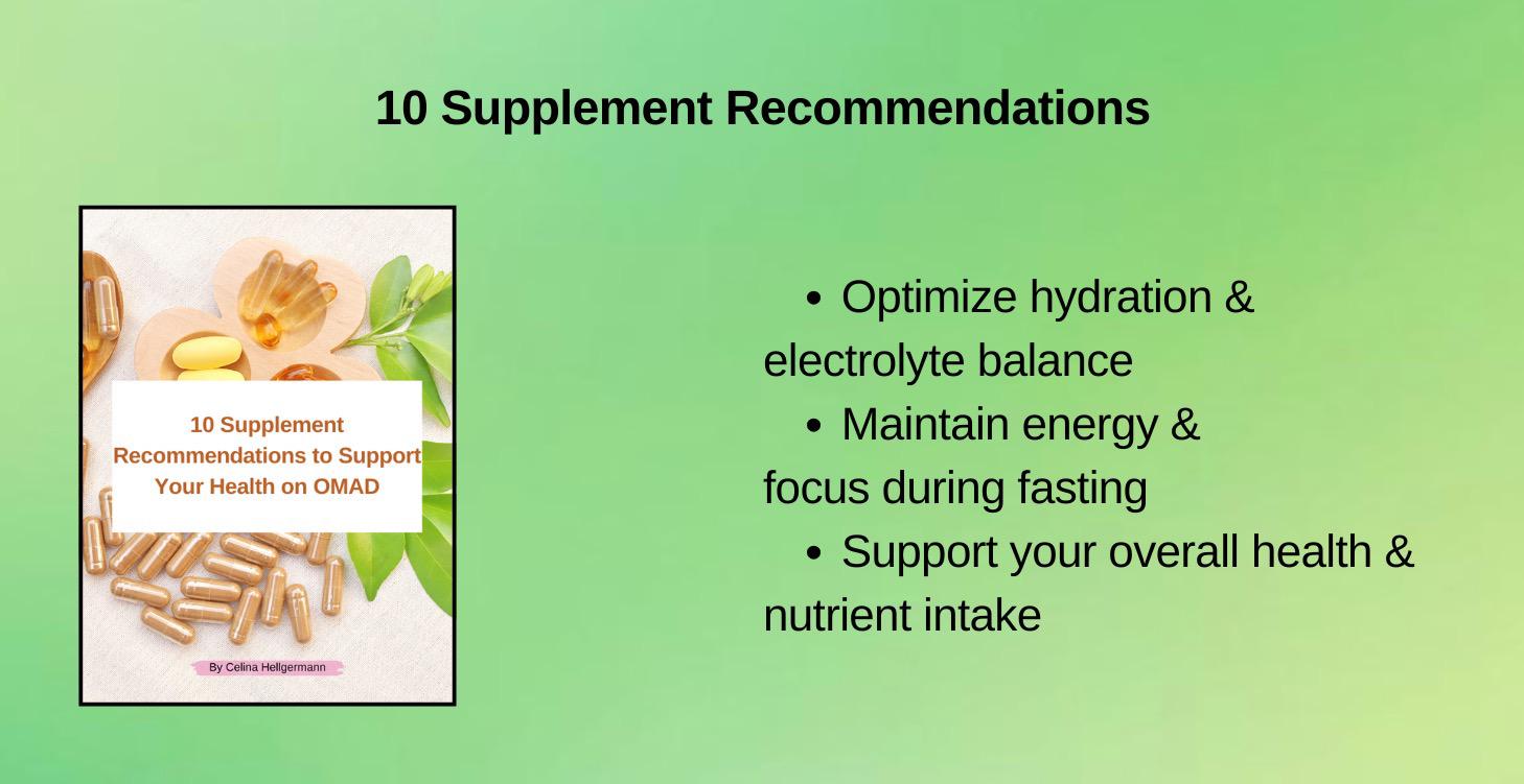 10 Supplement Recommendations
