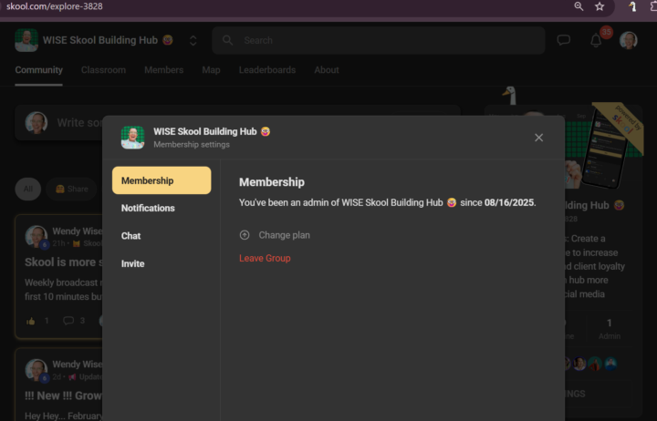 Quick access to your Member settings in a Community