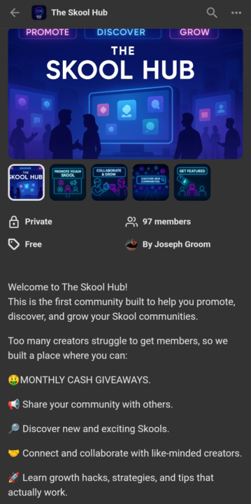 Another Collaborative Promotion Community - The Skool Hub