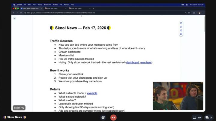 Traffic Sources is LIVE - Skool News Broadcast Notes
