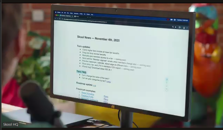 Tiers Insider Scoop on Skool News Tuesday 4 November 2025