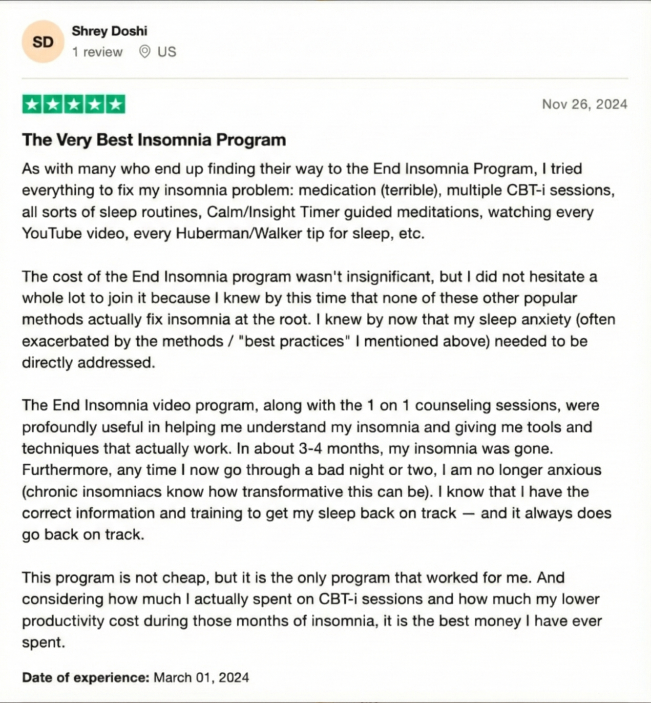 End Insomnia Program