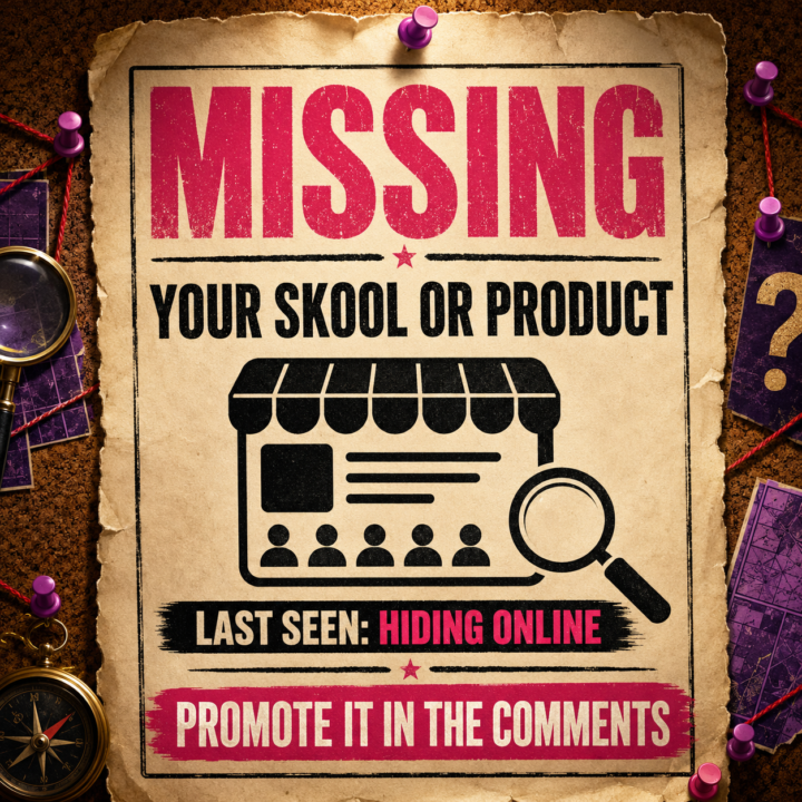 🚨 MISSING: YOUR SKOOL OR PRODUCT