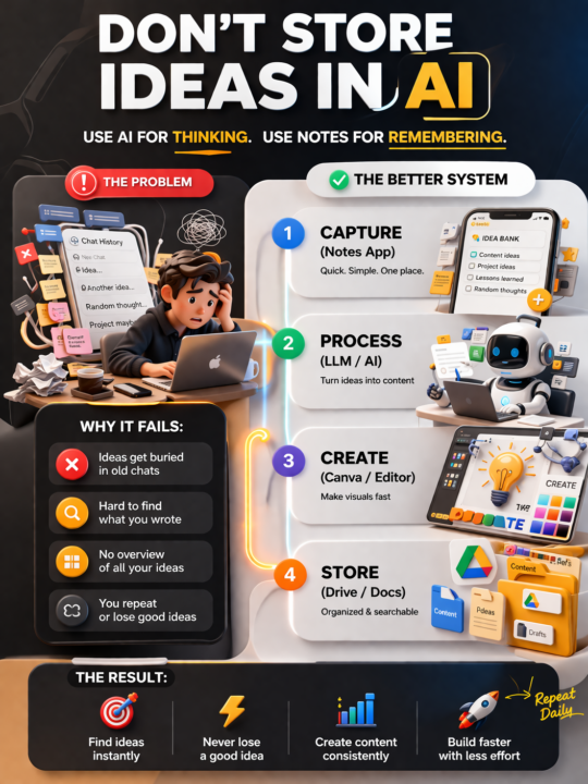 Why you shouldn’t store ideas in AI 