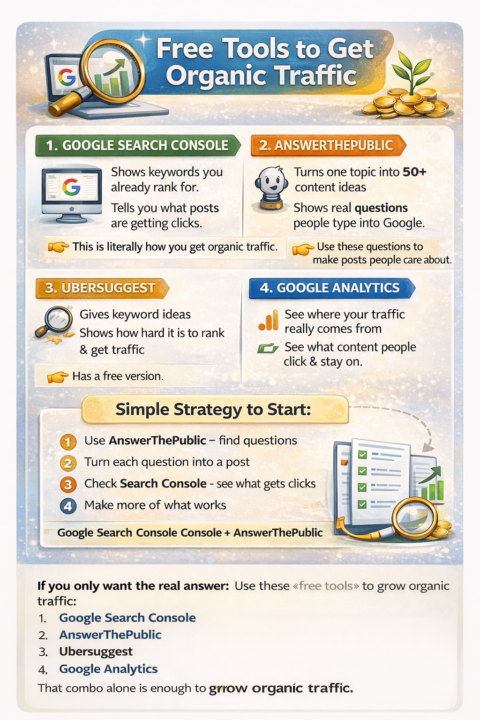 Free tools to get organic traffic