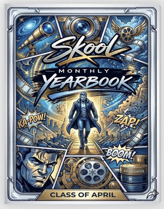 The April Edition of the Skool Monthly Yearbook is live.