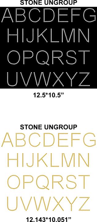 💎 Rhinestone Alphabet Text Template