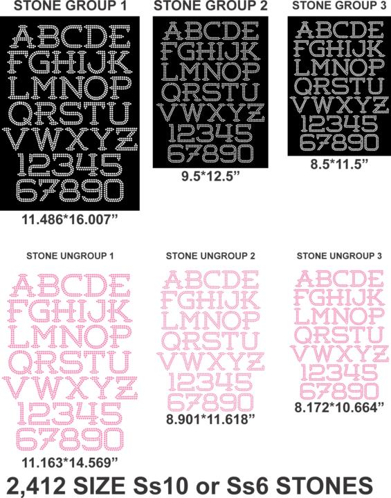 💎 Rhinestone Alphabet Text Template II