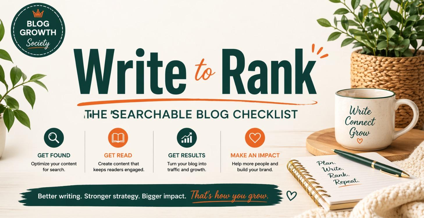 Write To Rank, The Searchable Blog Checklist