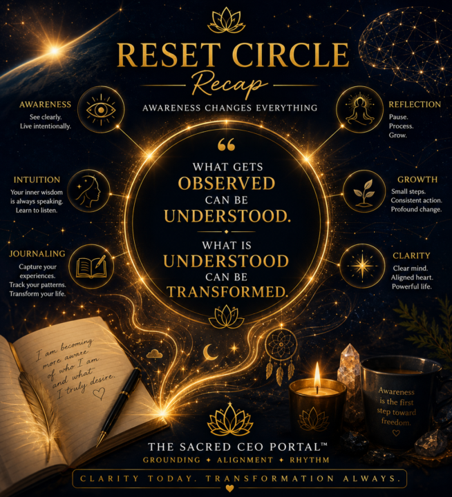 ✨ RESET CIRCLE RECAP: AWARENESS CHANGES EVERYTHING ✨