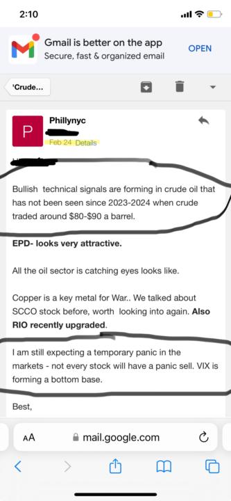 Alerts predicting the market crash 