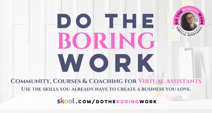 Do the Boring Work
