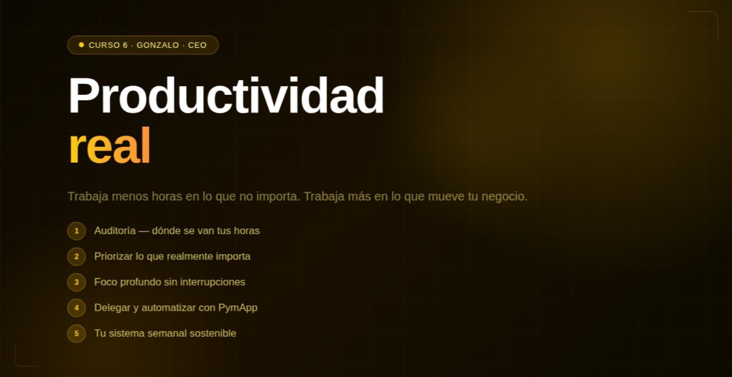 Productividad real para emprendedores