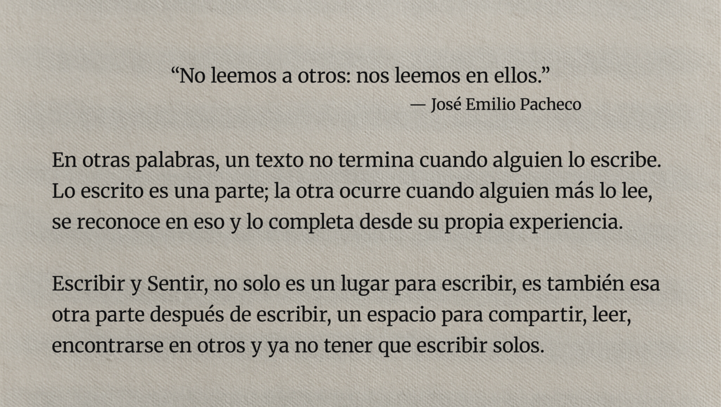 Escribir y Sentir