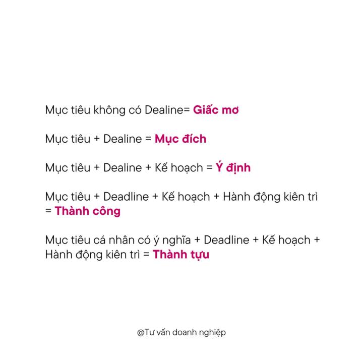 BÍ QUYẾT ĐỂ MỤC TIÊU KHÔNG CHỈ LÀ ƯỚC MƠ