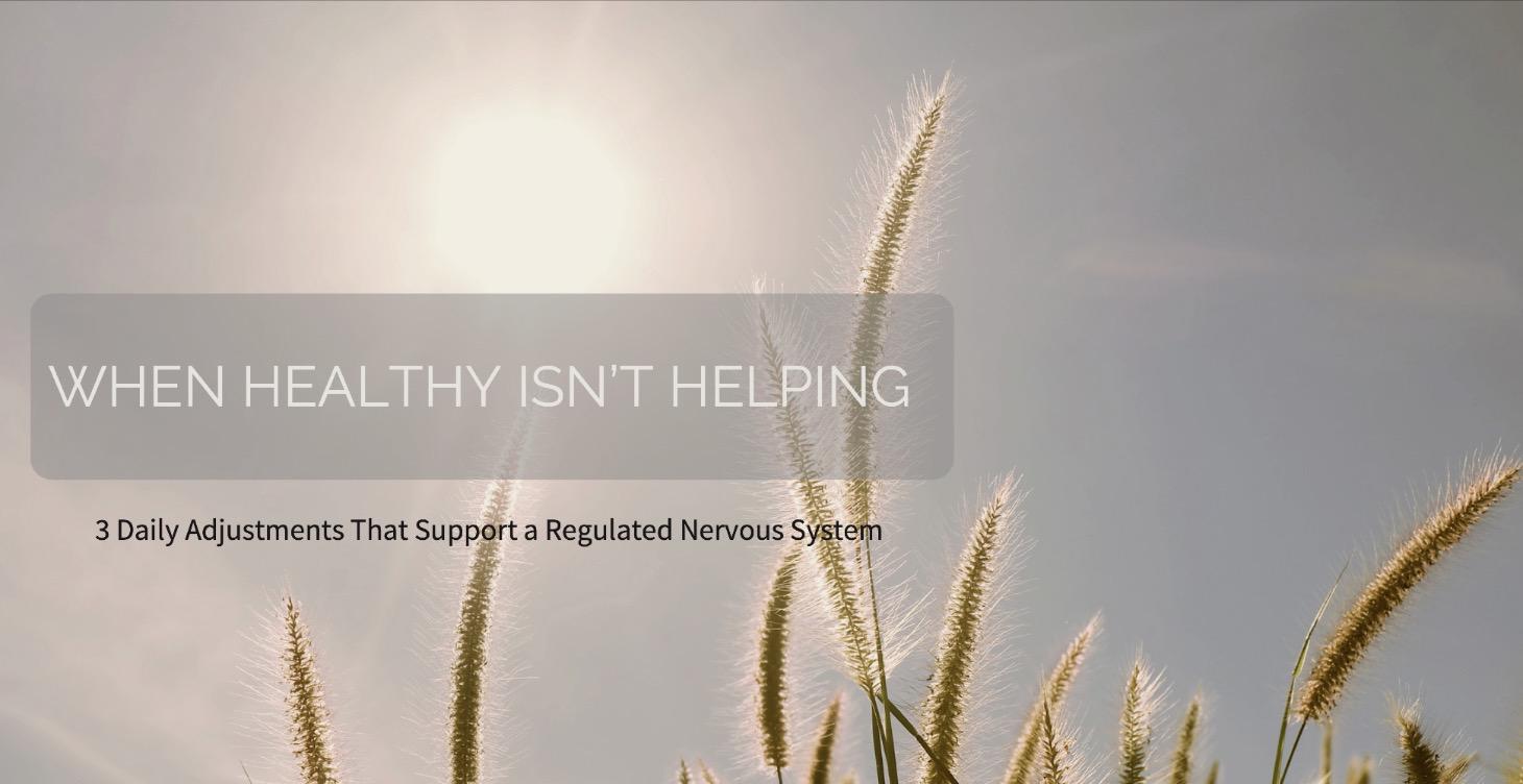When Healthy Isn't Helping