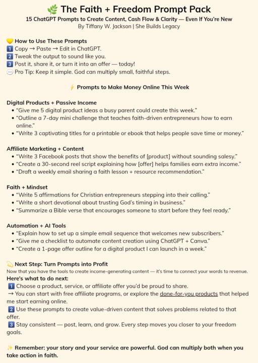 💡 Turn Prompts Into Profit (New Resource Drop!)