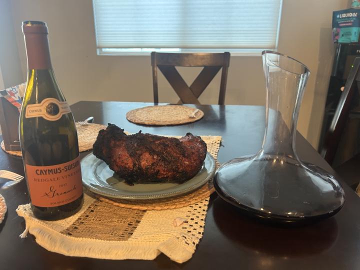 Caymus Grenache and Smoked Tri-Tip
