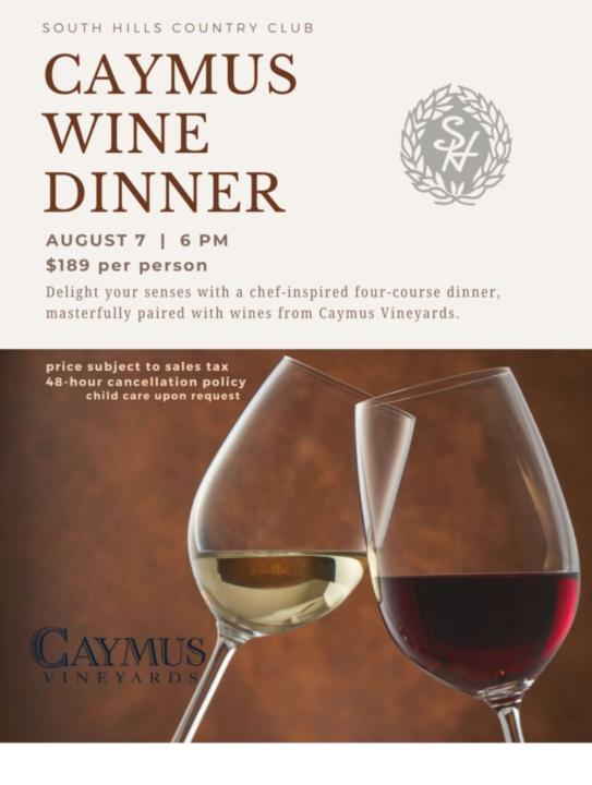 Caymus Wine Dinner 