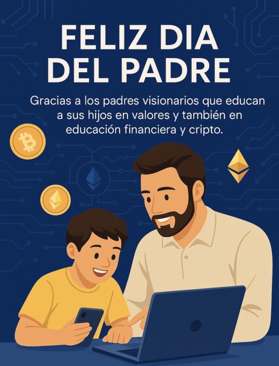 💙 Feliz Día del Padre a todos los padres de nuestra comunidad Crypto Week 💙