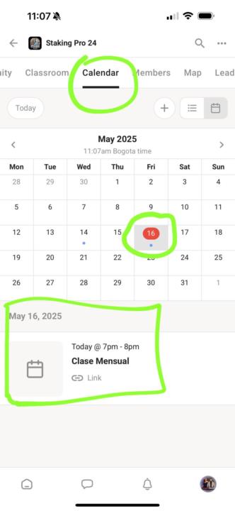 🚨 HOY 16 de mayo es nuestra clase mensual de Staking Pro 24 🚨