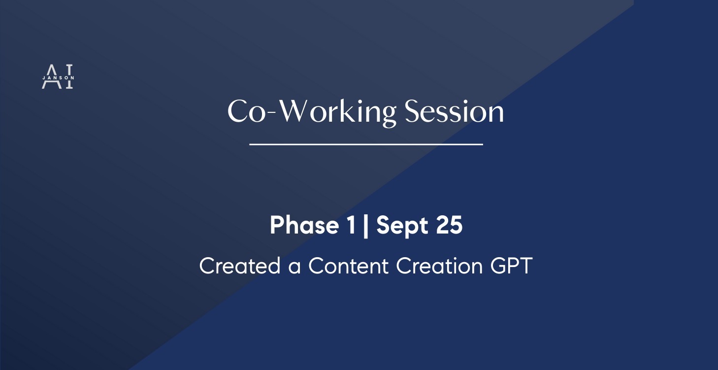 Phase 1 - CustomGPT for Content