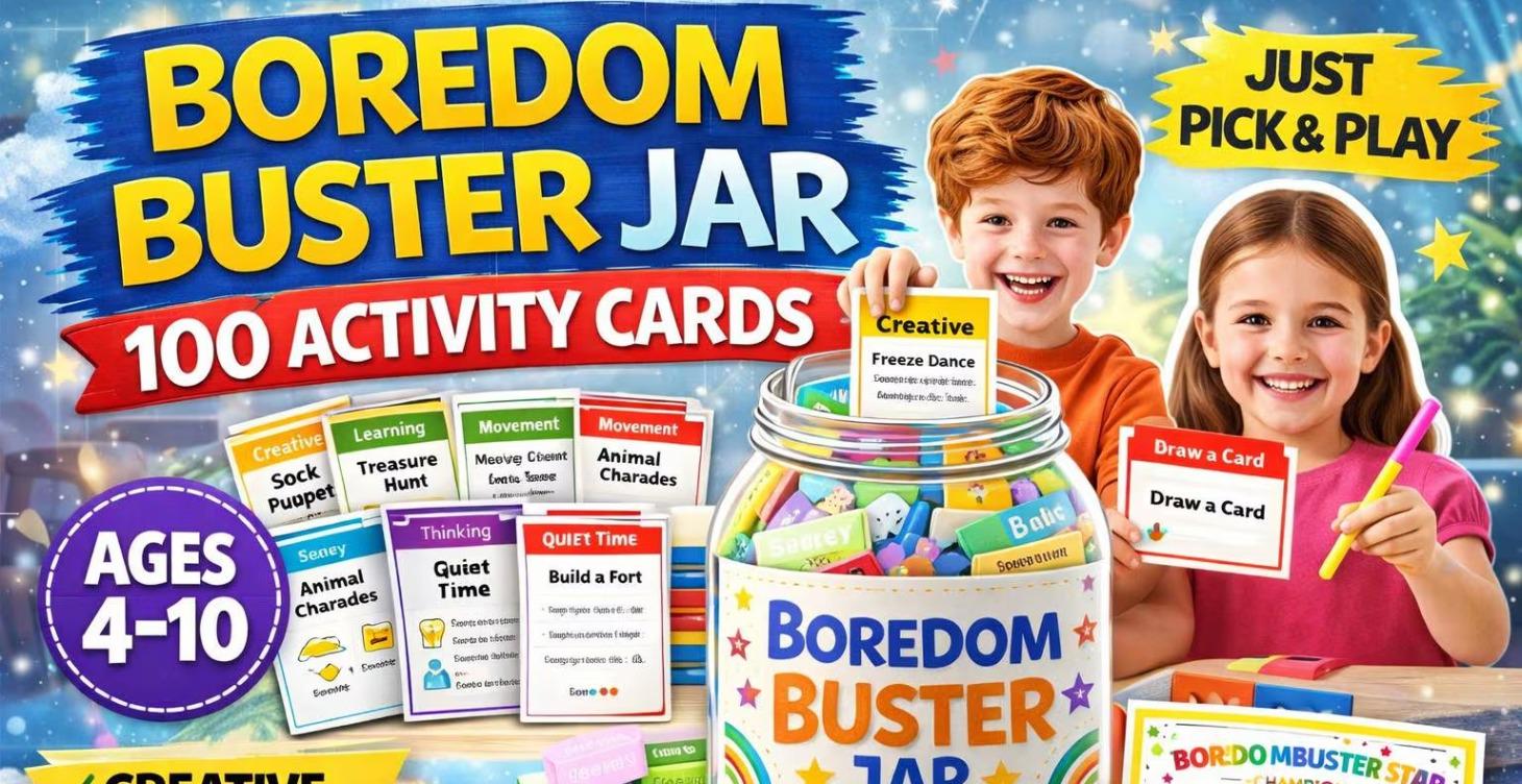 Boredom Buster Jar Activity Cards | 100 Activities