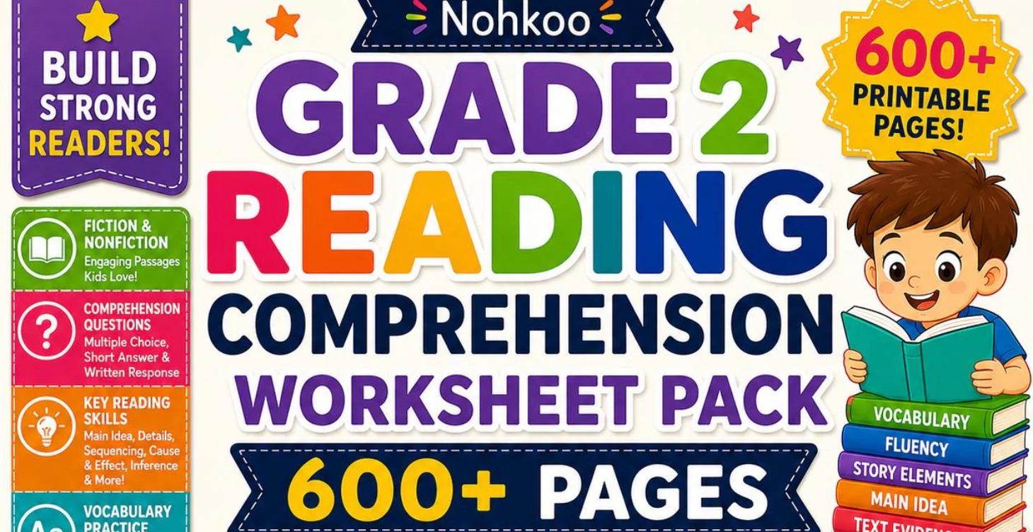Grade 2 Reading Comprehension Worksheet Pack