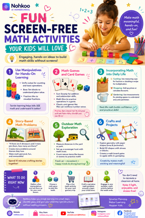 Fun Screen-Free Math Activities Your Kids Will Love 🎲✨