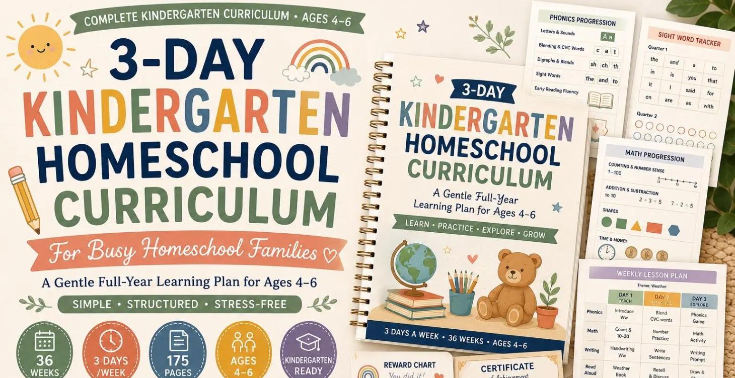 3-Day Kindergarten Full Year Curriculum