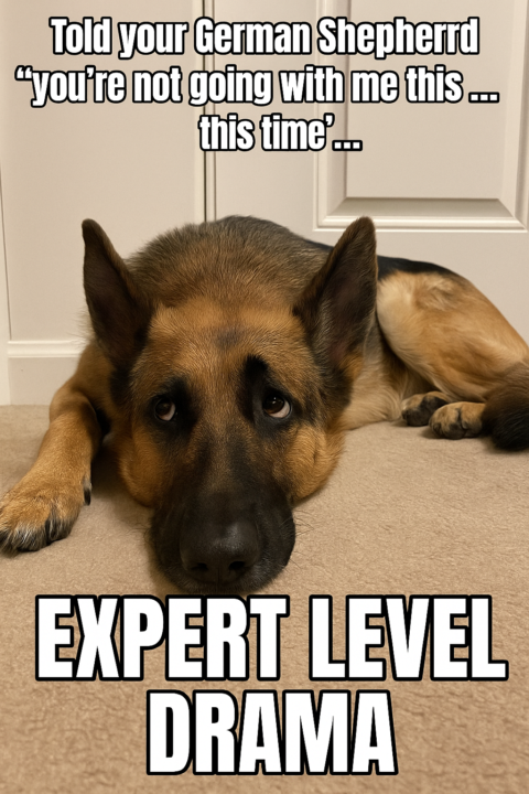 🤣 Meme Monday – German Shepherd Drama Level: Expert 🐺🎭