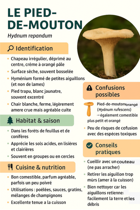 Fiche descriptive du pied de mouton 