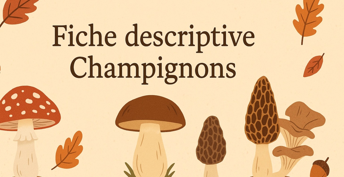 Fiche descriptive champignons 🍄