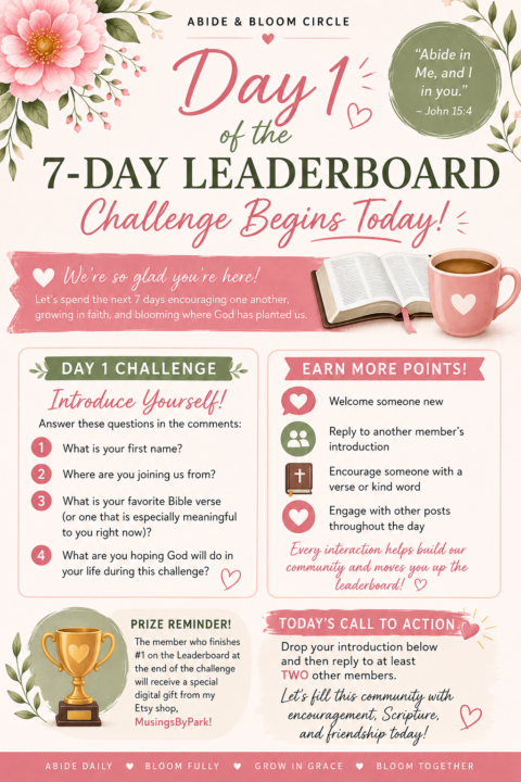 🌸 Day 1 of the Abide & Bloom Leaderboard Challenge Begins Today! 🌸