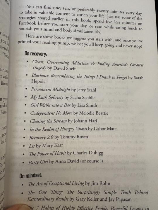 Book recommendations on RECOVERY 