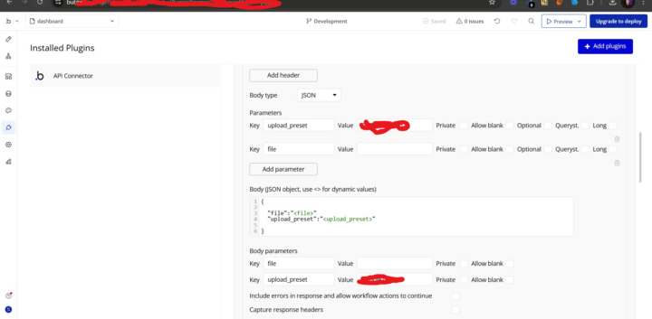 how to send database uploader file to cloudinary? 