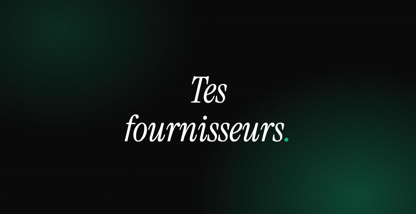 Fournisseurs