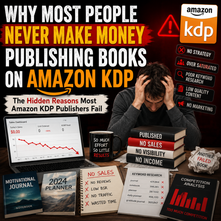 Why Most People Never Make Money Publishing Books on Amazon KDP
