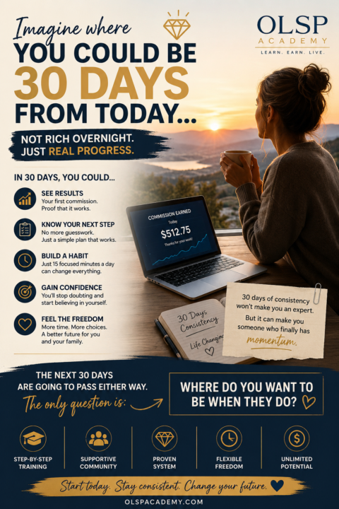 Imagine where you could be 30 days from today...